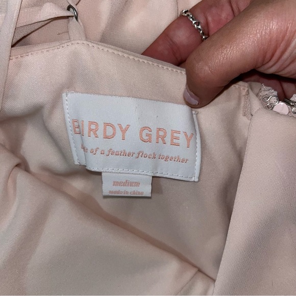 Birdy Grey size medium bridesmaid taupe light pink dress - Picture 10 of 11